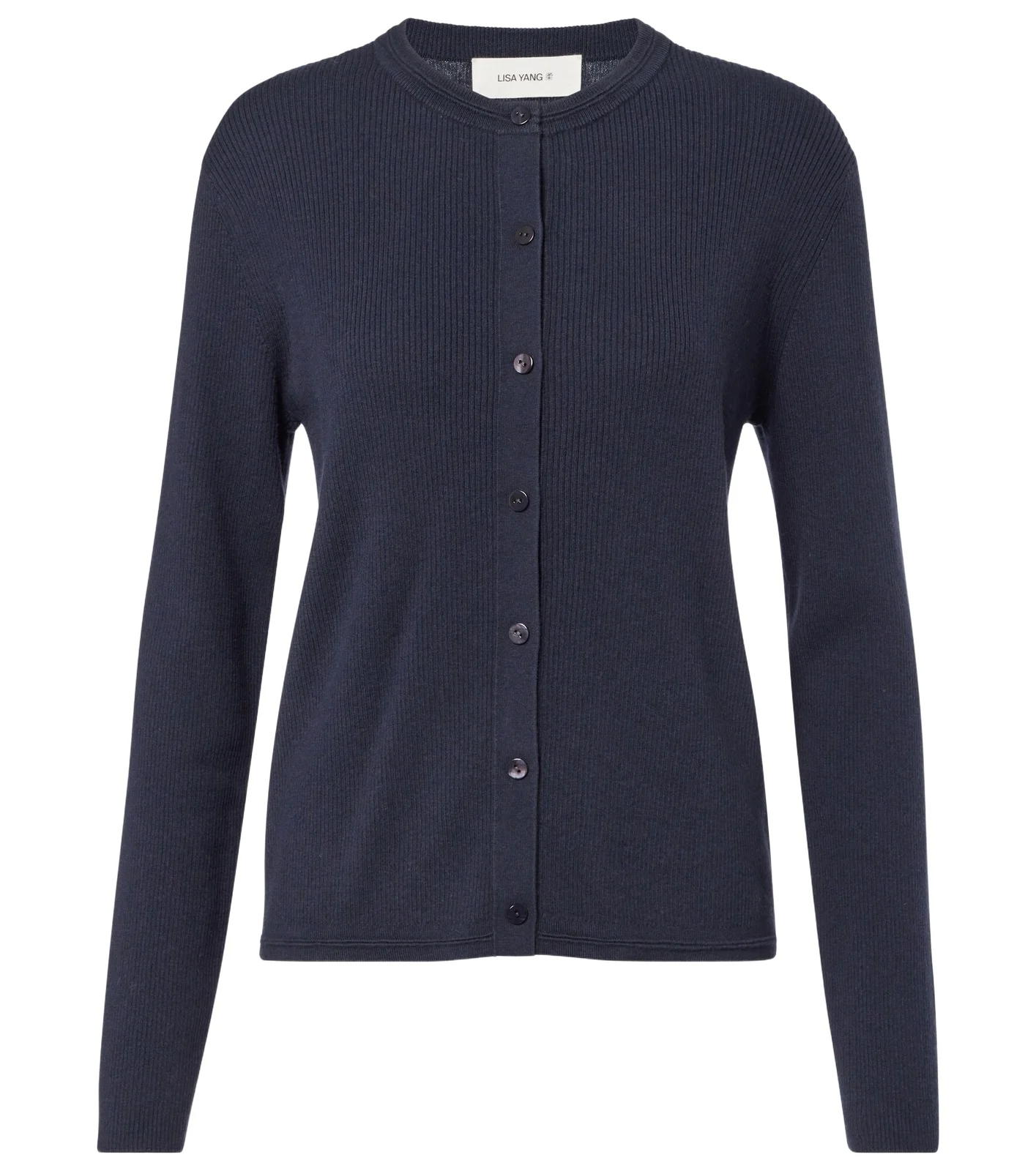 Abeena ribbed-knit cotton and cashmere cardigan