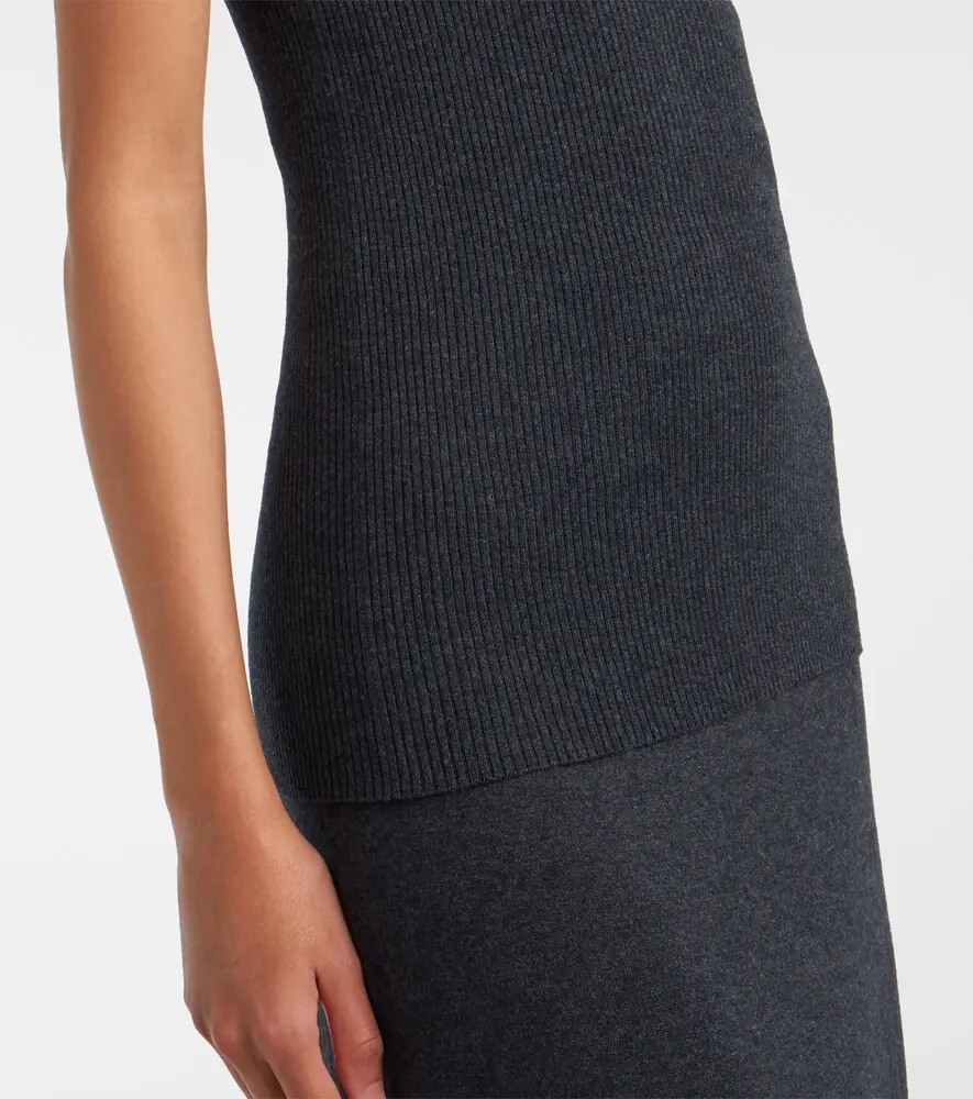 Lisa Yang Amya ribbed-knit cotton and cashmere tank top | Thumbnail 3