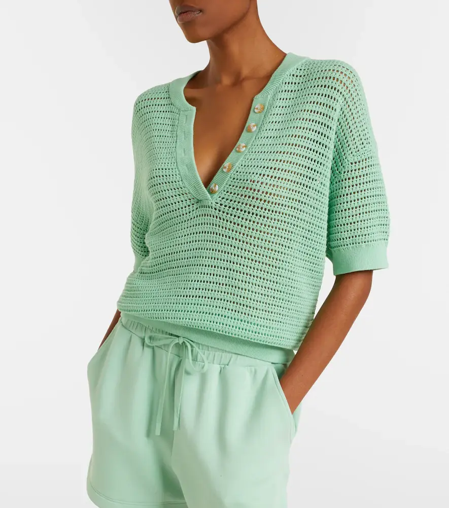 Varley Callie open-knit cotton top | Thumbnail 3