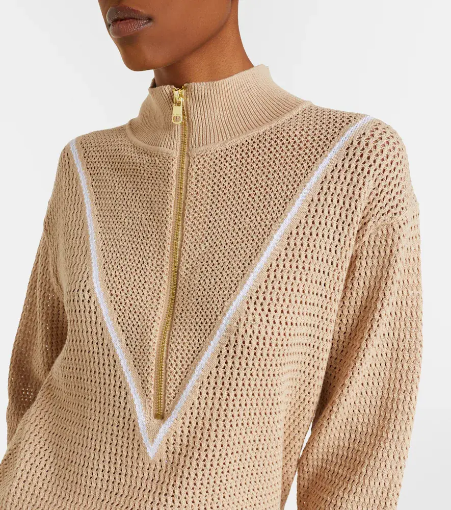 Varley Calva open-knit cotton half-zip sweater | Thumbnail 2 Varley Calva open-knit cotton half-zip sweater | Thumbnail 2