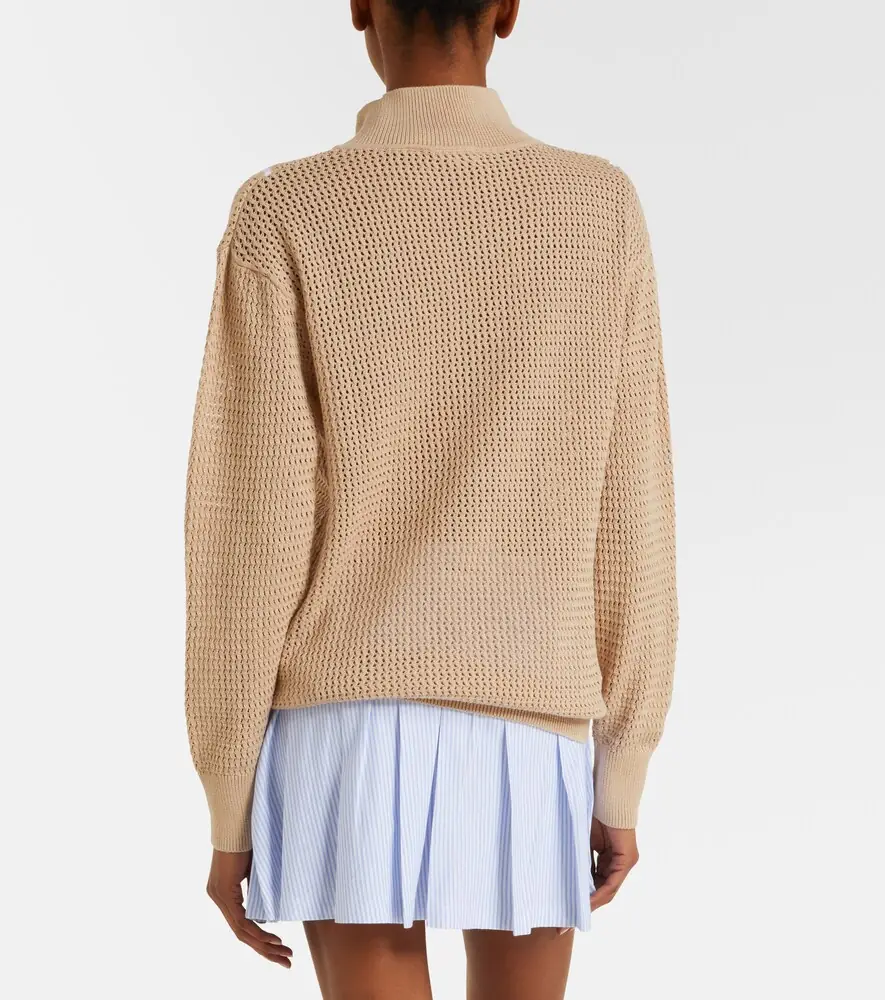 Varley Calva open-knit cotton half-zip sweater | Thumbnail 4 Varley Calva open-knit cotton half-zip sweater | Thumbnail 4
