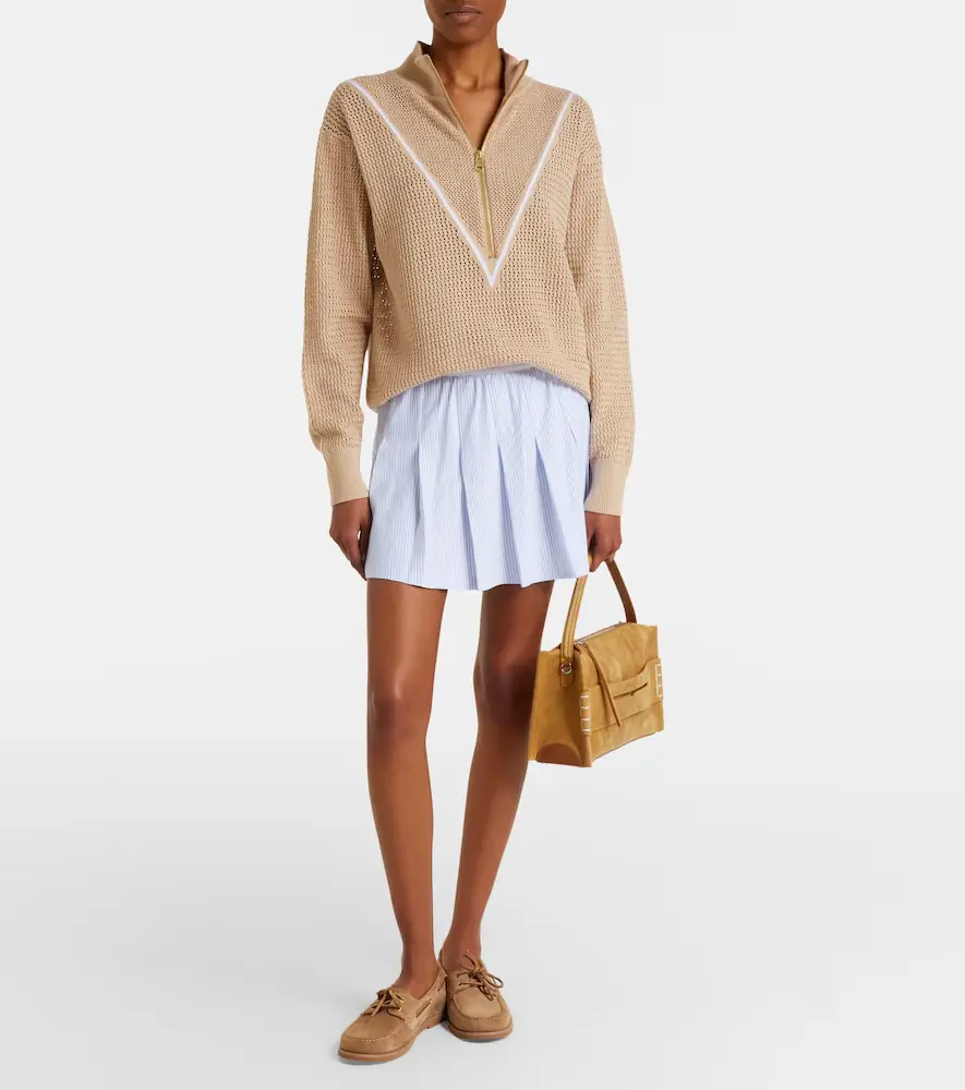 Varley Calva open-knit cotton half-zip sweater | Thumbnail 5 Varley Calva open-knit cotton half-zip sweater | Thumbnail 5