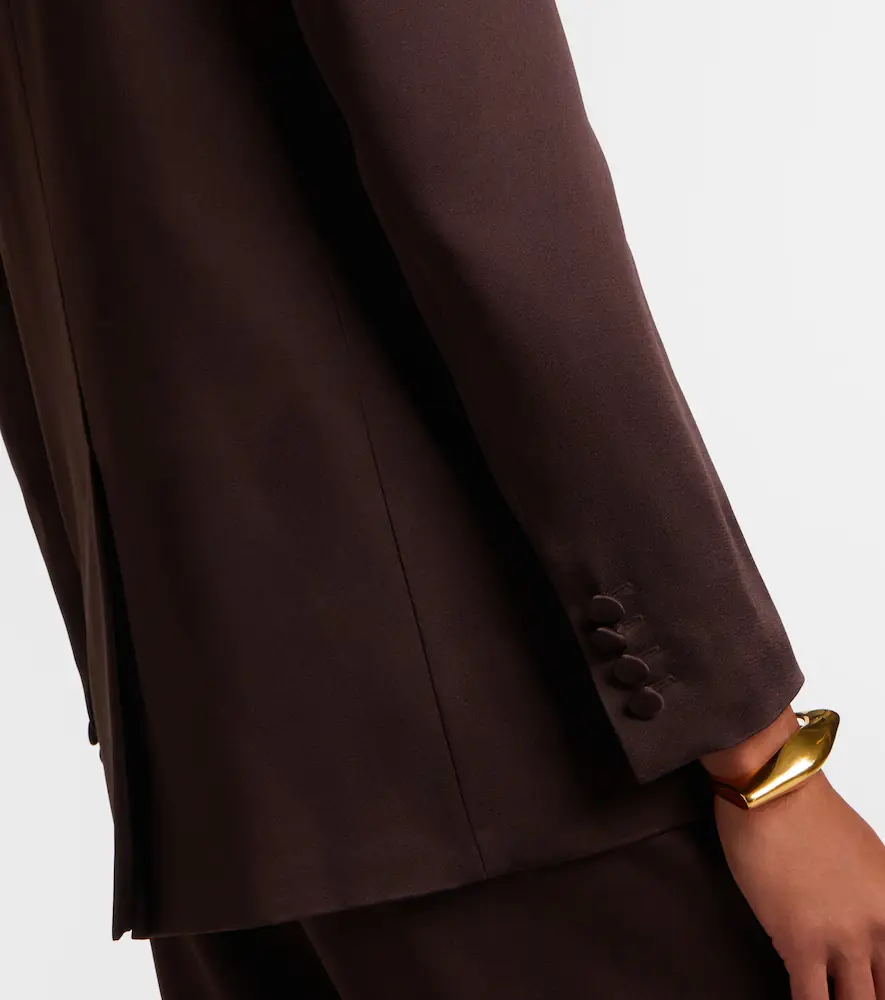Max Mara Arca double-breasted satin blazer | Thumbnail 4 Max Mara Arca double-breasted satin blazer | Thumbnail 4