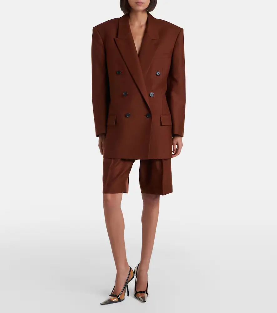 Saint Laurent Pleated cashmere Bermuda shorts | Thumbnail 3 Saint Laurent Pleated cashmere Bermuda shorts | Thumbnail 3
