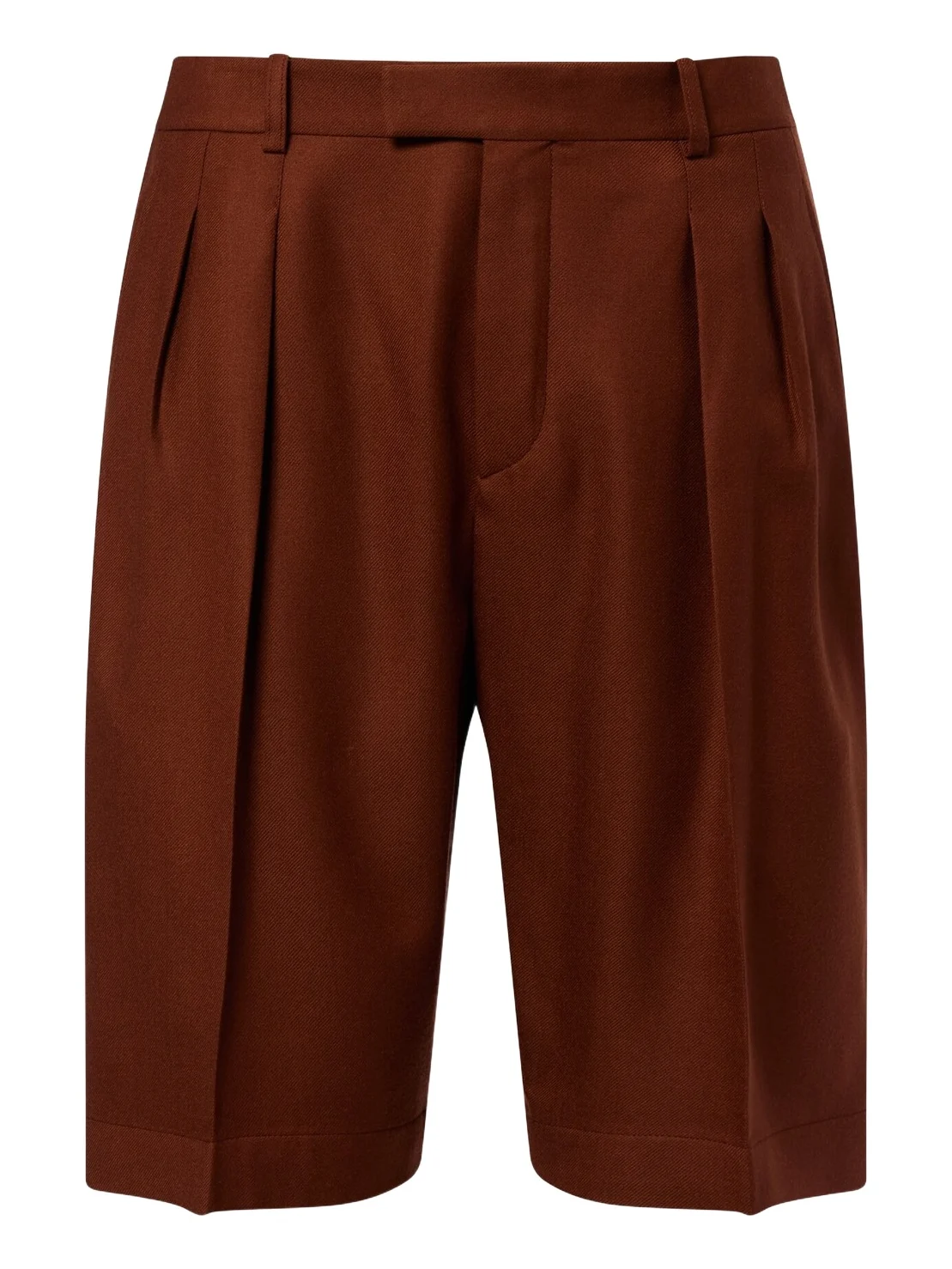 Saint Laurent Pleated cashmere Bermuda shorts