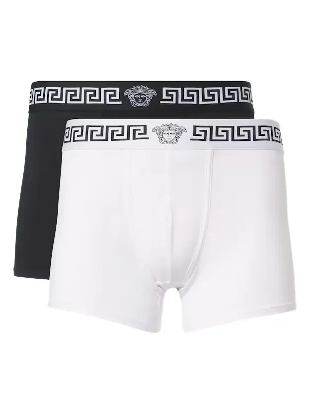 Set of 2 Greca Border cotton-blend boxer briefs