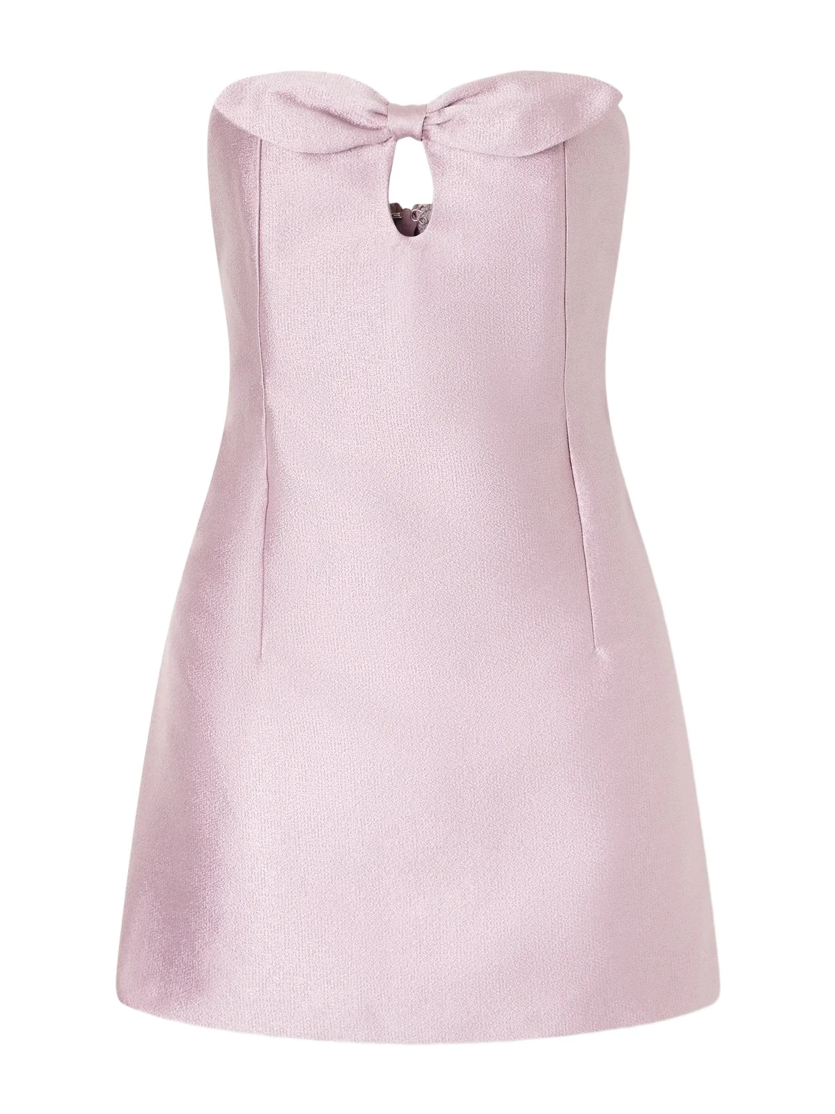 Charlotte Strapless Bow-detailed Satin Mini Dress