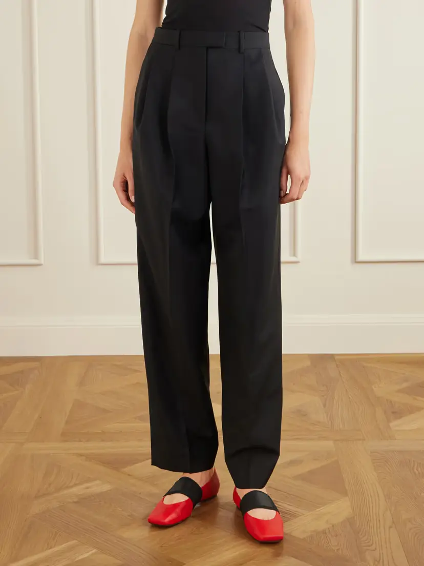 Givenchy Pleated Wool And Mohair-blend Wide-leg Pants | Thumbnail 3 Givenchy Pleated Wool And Mohair-blend Wide-leg Pants | Thumbnail 3
