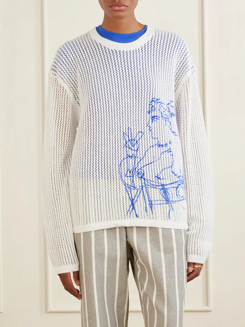 Aimé Leon Dore Artiste Embroidered Mesh Sweatshirt | Thumbnail 3 Aimé Leon Dore Artiste Embroidered Mesh Sweatshirt | Thumbnail 3