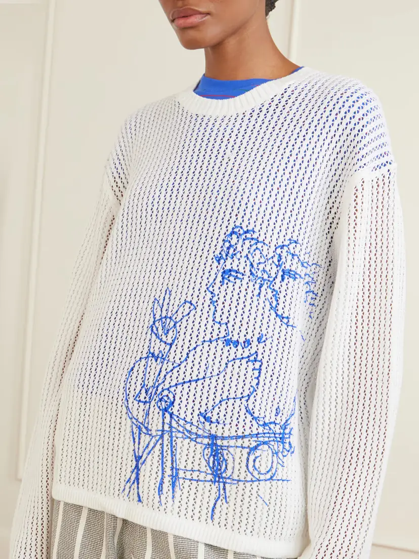Aimé Leon Dore Artiste Embroidered Mesh Sweatshirt | Thumbnail 5 Aimé Leon Dore Artiste Embroidered Mesh Sweatshirt | Thumbnail 5