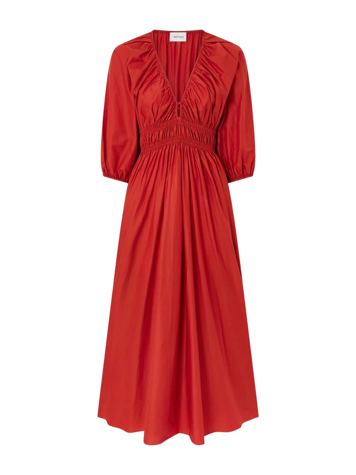 Shirred Organic Cotton-poplin Maxi Dress Shirred Organic Cotton-poplin Maxi Dress