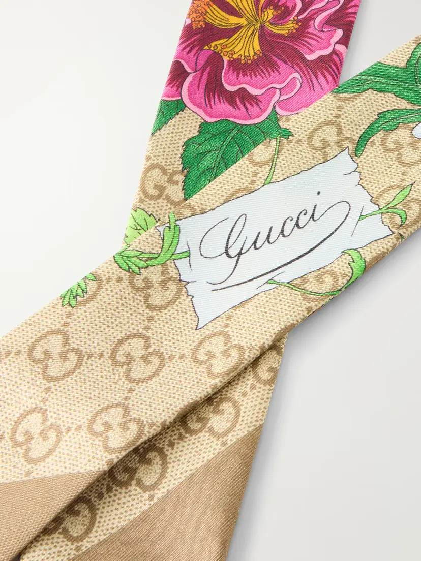 Gucci Flora Printed Silk-twill Scarf | Thumbnail 3 Gucci Flora Printed Silk-twill Scarf | Thumbnail 3