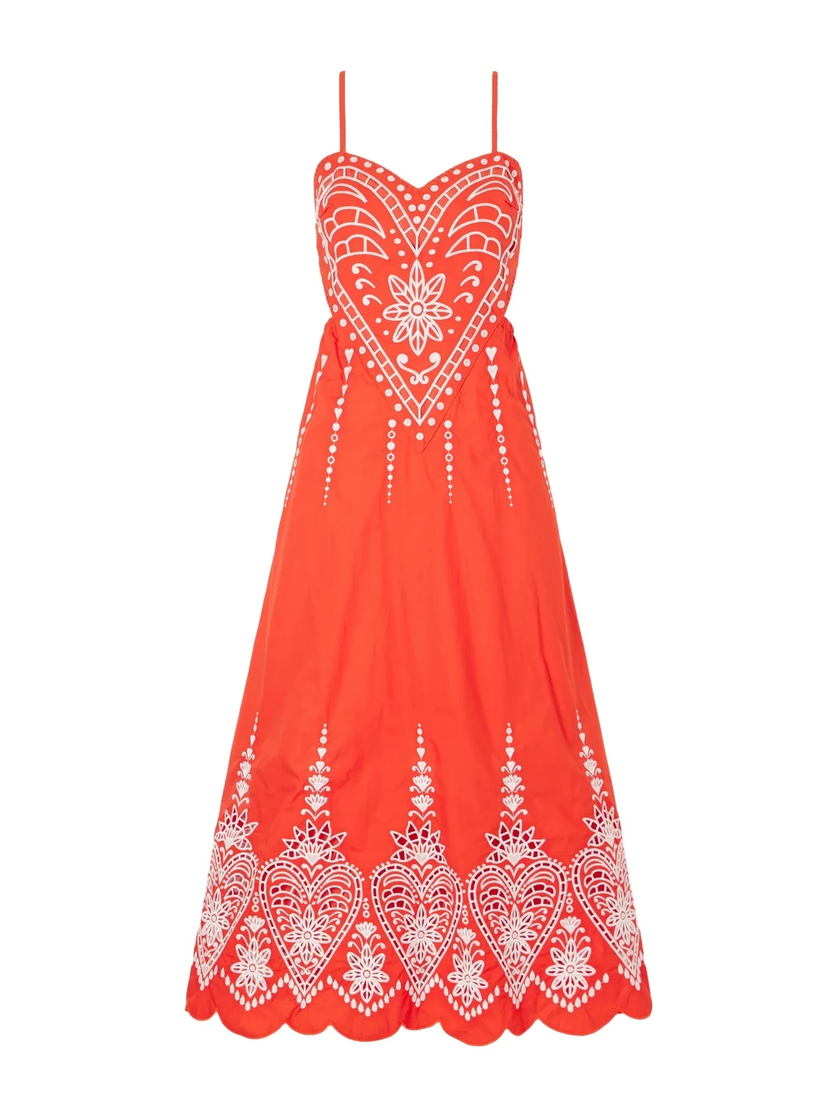 Heart Broderie Anglaise Cotton Midi Dress Heart Broderie Anglaise Cotton Midi Dress