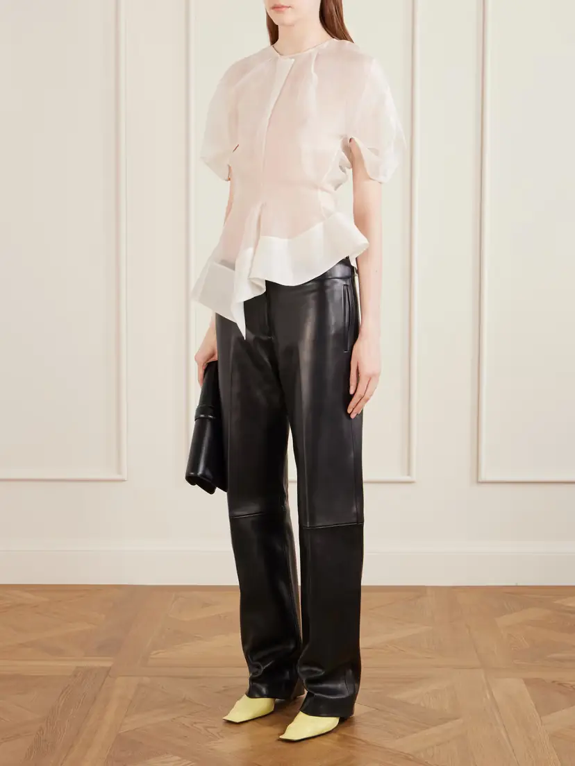 Khaite Mita Leather Straight-leg Pants | Thumbnail 2 Khaite Mita Leather Straight-leg Pants | Thumbnail 2