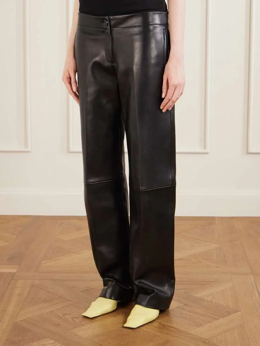 Khaite Mita Leather Straight-leg Pants | Thumbnail 3 Khaite Mita Leather Straight-leg Pants | Thumbnail 3