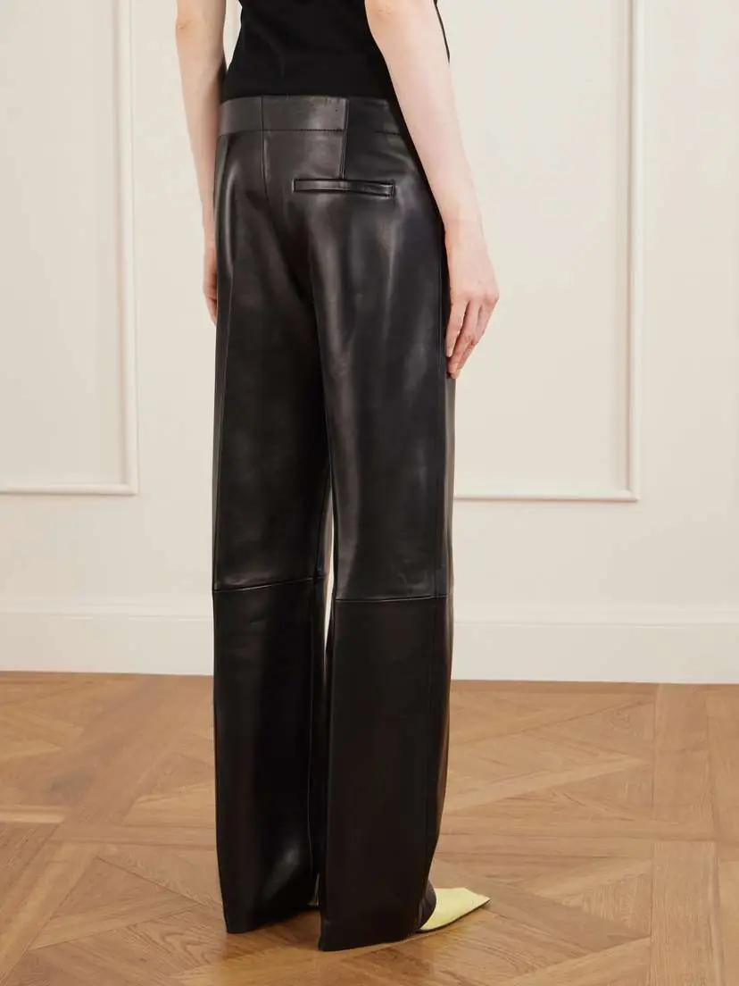 Khaite Mita Leather Straight-leg Pants | Thumbnail 4 Khaite Mita Leather Straight-leg Pants | Thumbnail 4