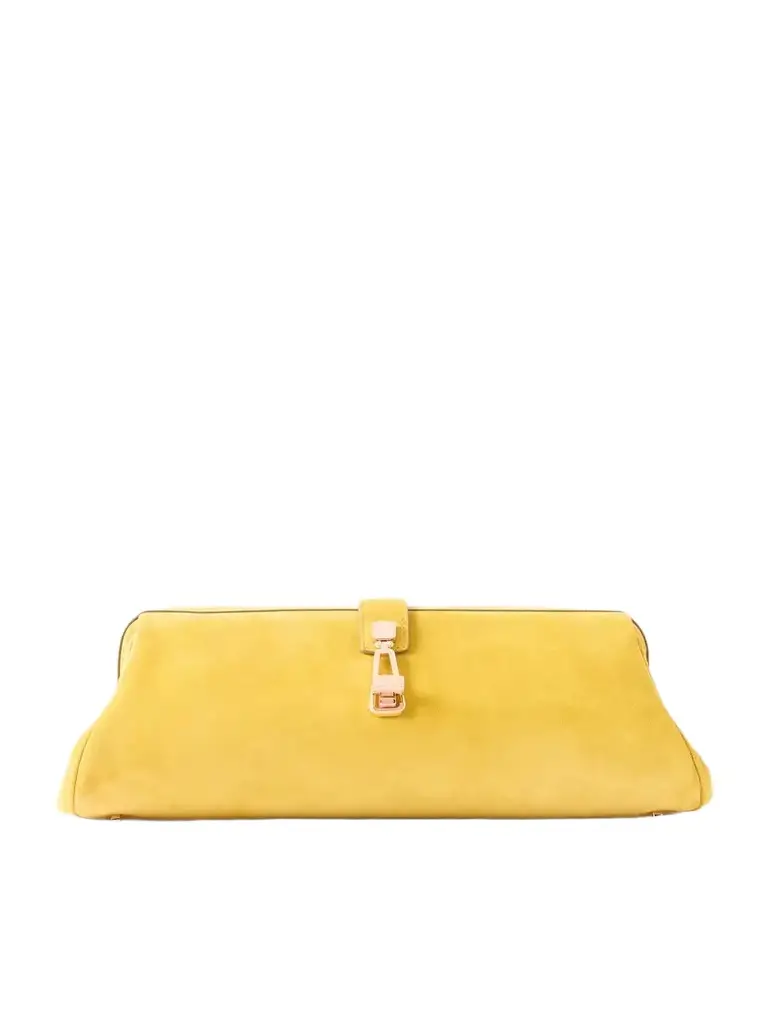 Gabriela Hearst Paola Embellished Suede Clutch | Image 1 Gabriela Hearst Paola Embellished Suede Clutch | Image 1