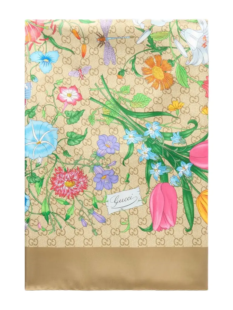 Flora Printed Silk-twill Scarf Flora Printed Silk-twill Scarf