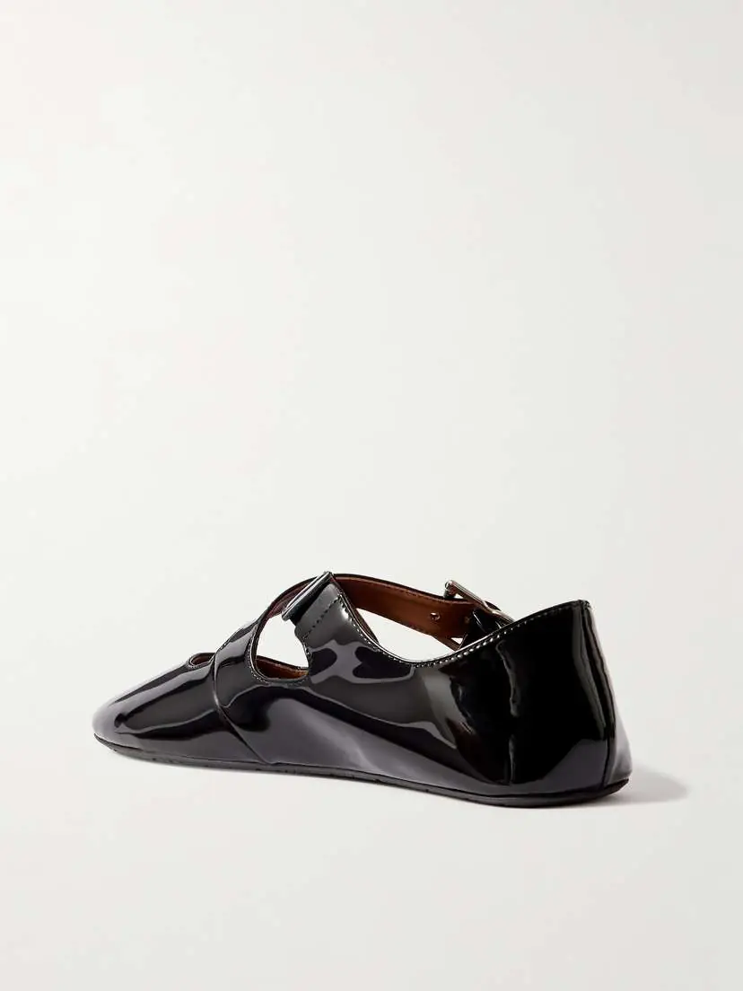 Alaïa Criss Cross Patent-leather Ballet Flats | Thumbnail 3 Alaïa Criss Cross Patent-leather Ballet Flats | Thumbnail 3