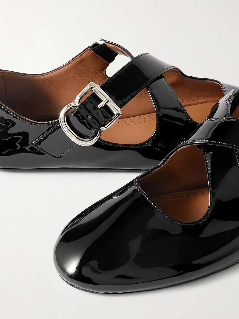 Alaïa Criss Cross Patent-leather Ballet Flats | Thumbnail 4 Alaïa Criss Cross Patent-leather Ballet Flats | Thumbnail 4