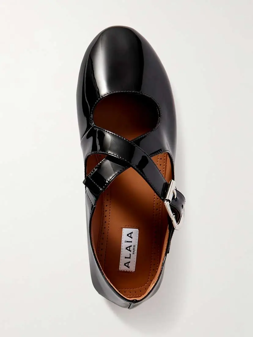 Alaïa Criss Cross Patent-leather Ballet Flats | Thumbnail 5 Alaïa Criss Cross Patent-leather Ballet Flats | Thumbnail 5