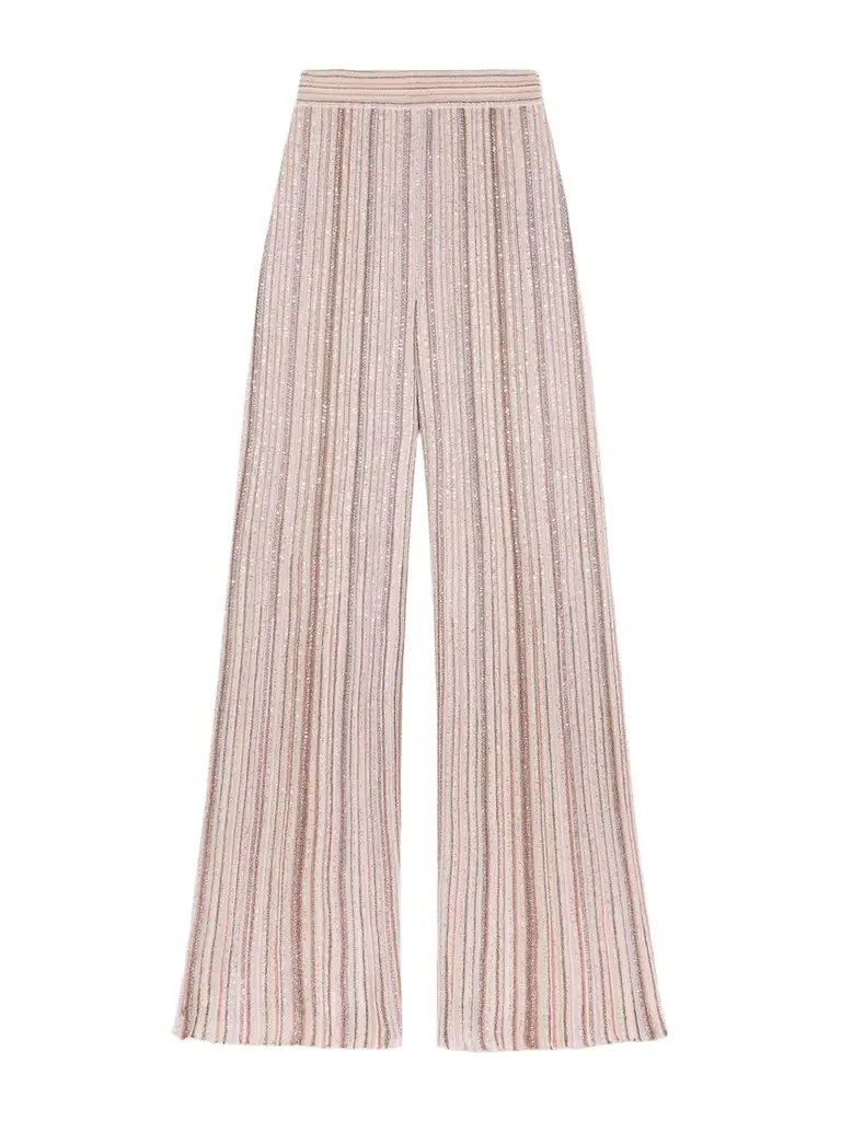 Missoni Striped Metallic Crochet-knit Wide-leg Pants | Image 1 Missoni Striped Metallic Crochet-knit Wide-leg Pants | Image 1