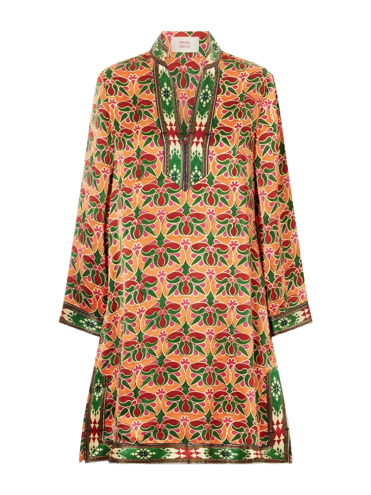 Emporio Sirenuse Liora Jewelry Mare Printed Silk-satin Coverup