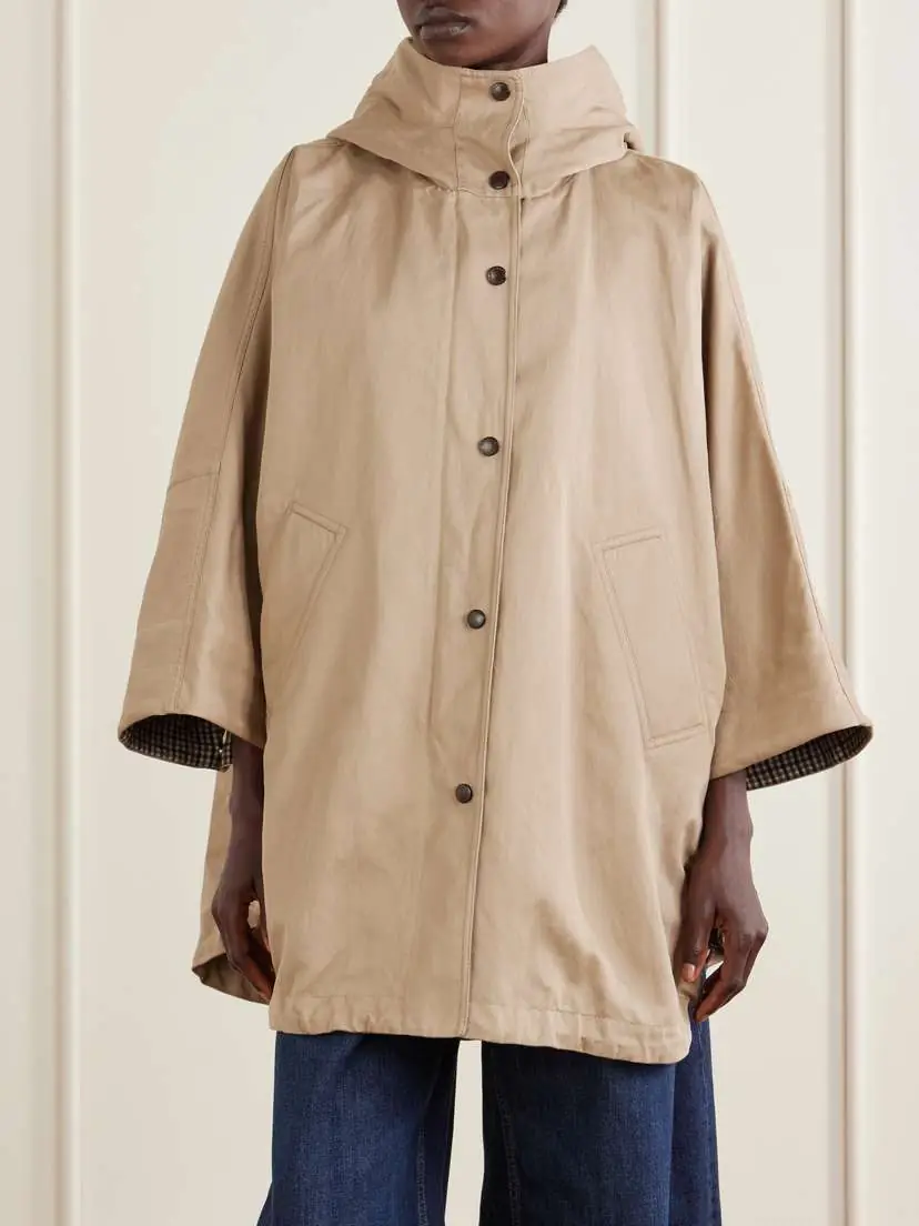 Brunello Cucinelli Cotton And Linen-blend Coat - Brown | Thumbnail 3 Brunello Cucinelli Cotton And Linen-blend Coat - Brown | Thumbnail 3