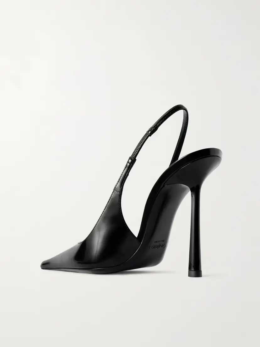 Saint Laurent Vendôme Glossed-leather Slingback Pumps | Thumbnail 3 Saint Laurent Vendôme Glossed-leather Slingback Pumps | Thumbnail 3