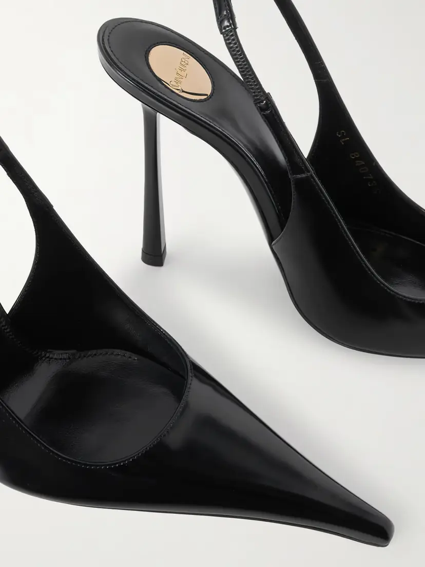 Saint Laurent Vendôme Glossed-leather Slingback Pumps | Thumbnail 4 Saint Laurent Vendôme Glossed-leather Slingback Pumps | Thumbnail 4