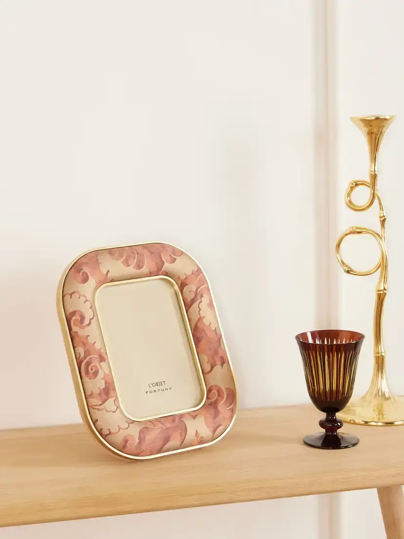 L'Objet Fortuny Rue Jacob Gold-tone Canvas-jacquard Frame | Thumbnail 2 L'Objet Fortuny Rue Jacob Gold-tone Canvas-jacquard Frame | Thumbnail 2