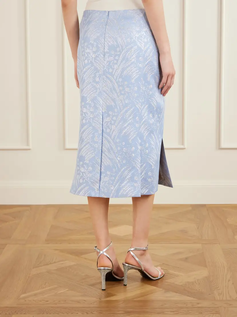 Tory Burch Metallic Jacquard-knit Midi Skirt | Thumbnail 4 Tory Burch Metallic Jacquard-knit Midi Skirt | Thumbnail 4