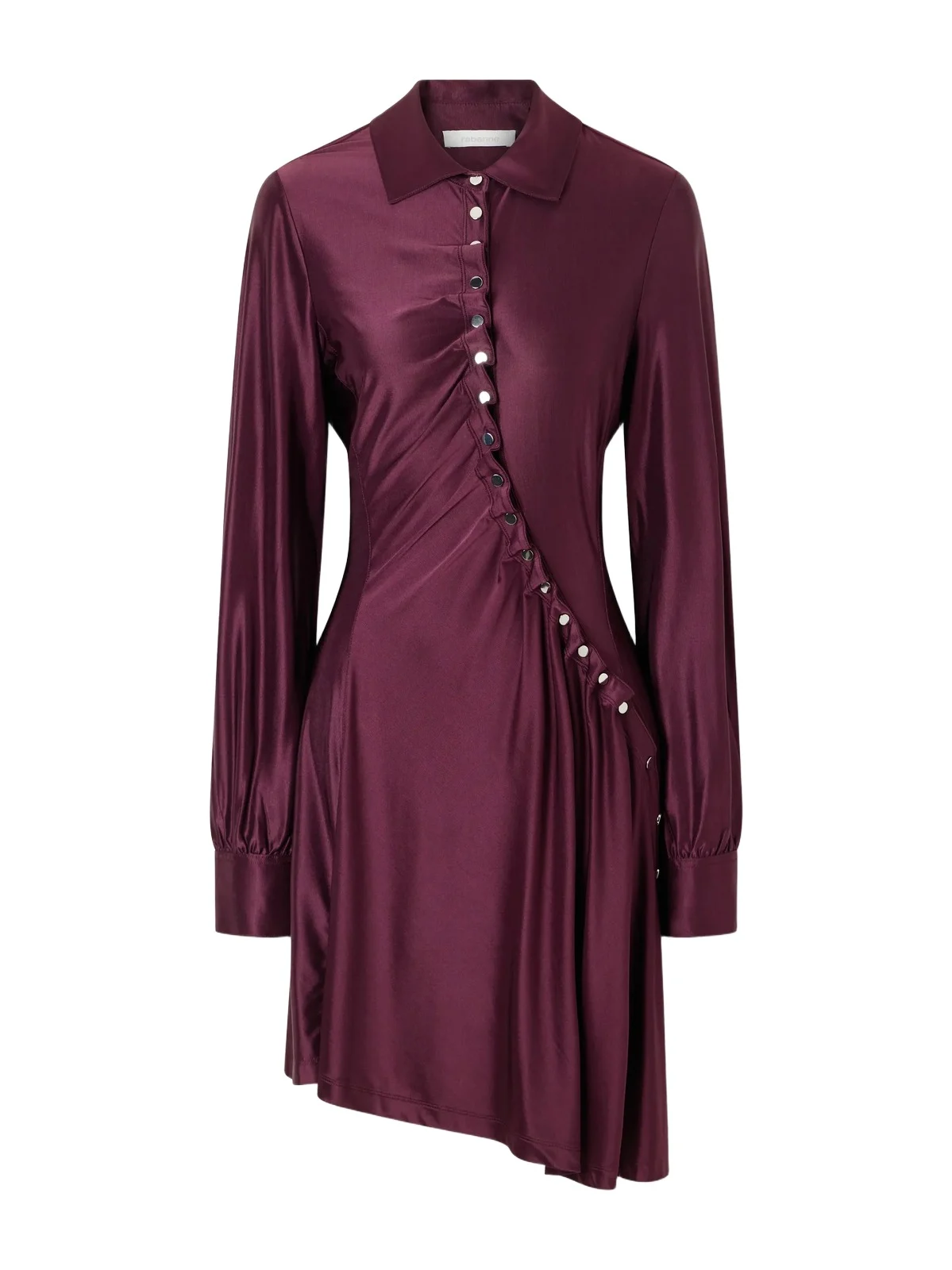 Pleated Jersey-satin Mini Dress