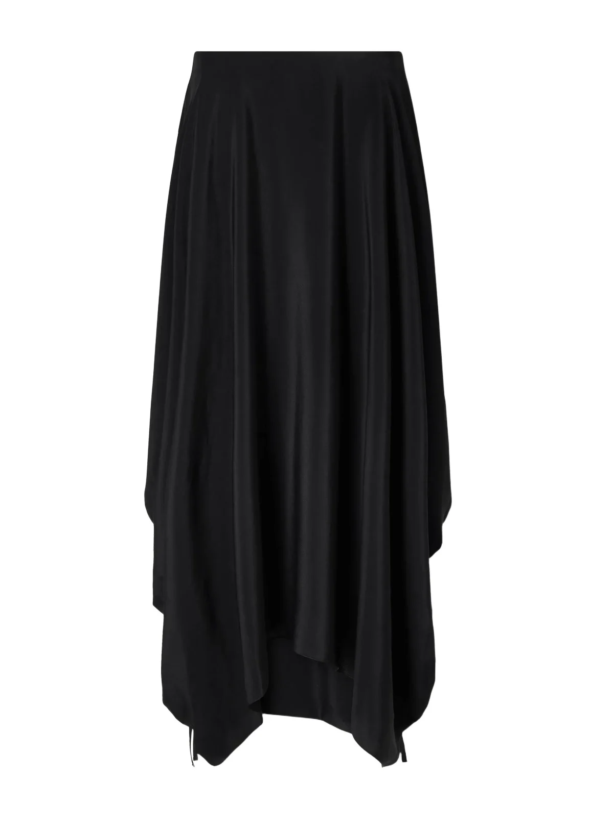 Desia Asymmetric Silk-crepe Midi Skirt Desia Asymmetric Silk-crepe Midi Skirt