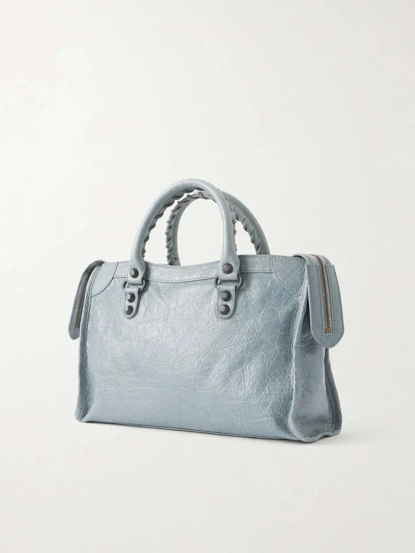 Balenciaga Le City Small Embellished Crinkled-leather Tote | Thumbnail 4 Balenciaga Le City Small Embellished Crinkled-leather Tote | Thumbnail 4