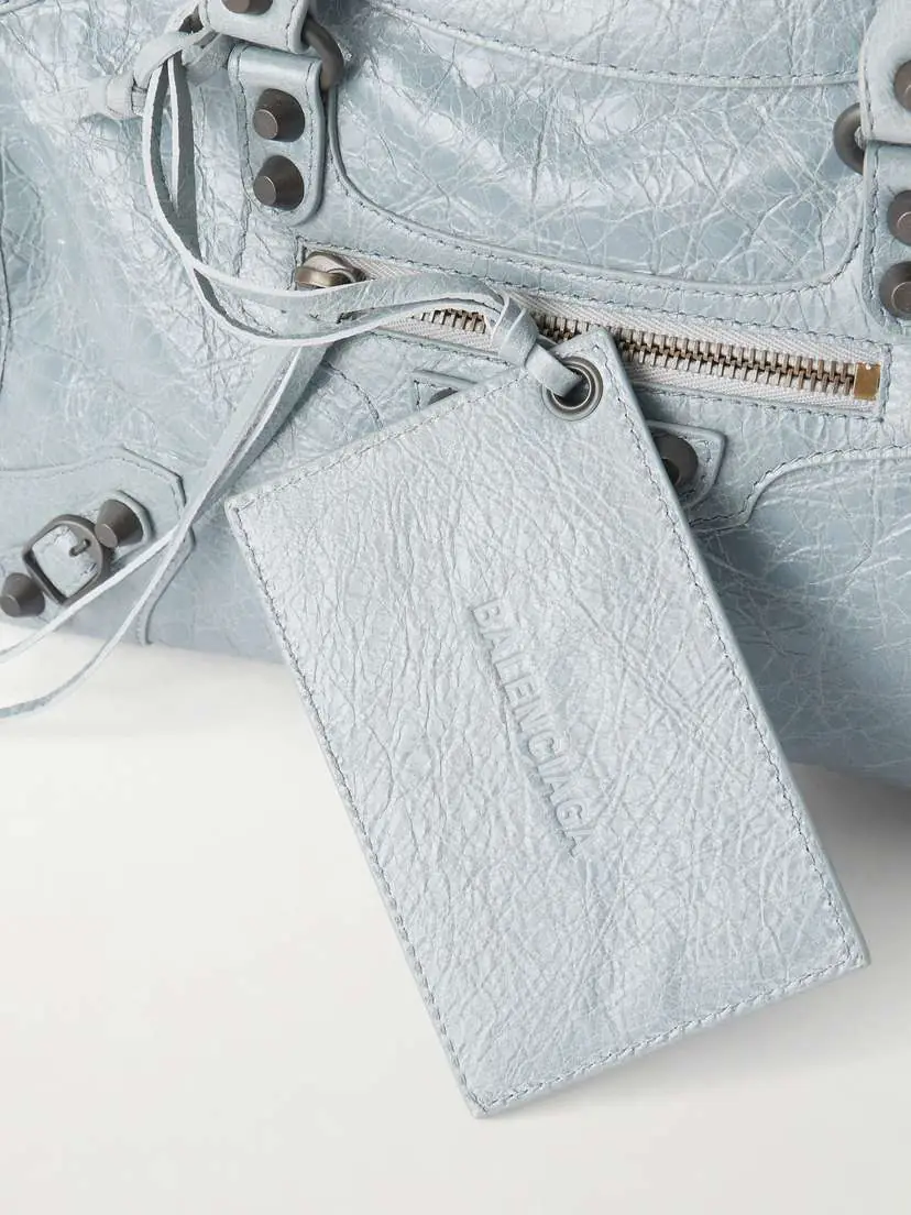 Balenciaga Le City Small Embellished Crinkled-leather Tote | Thumbnail 5 Balenciaga Le City Small Embellished Crinkled-leather Tote | Thumbnail 5