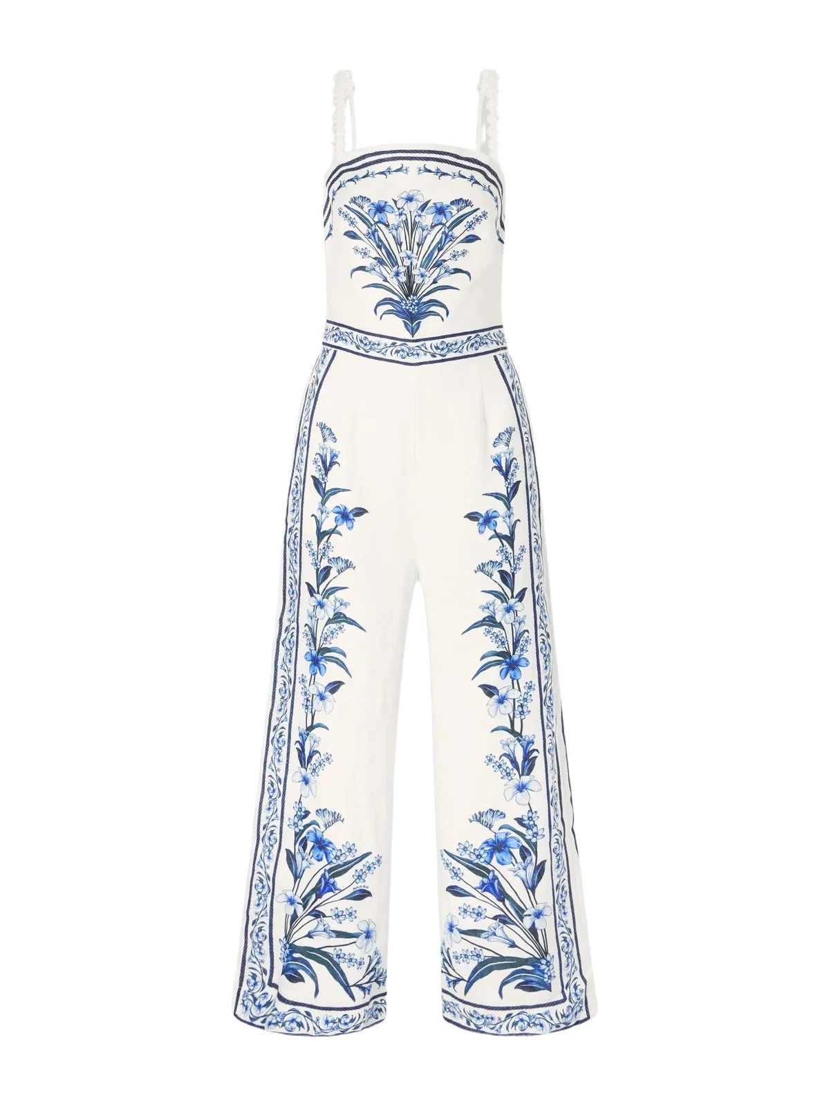 Flowers Arch Printed Linen Jumpsuit Flowers Arch Printed Linen Jumpsuit