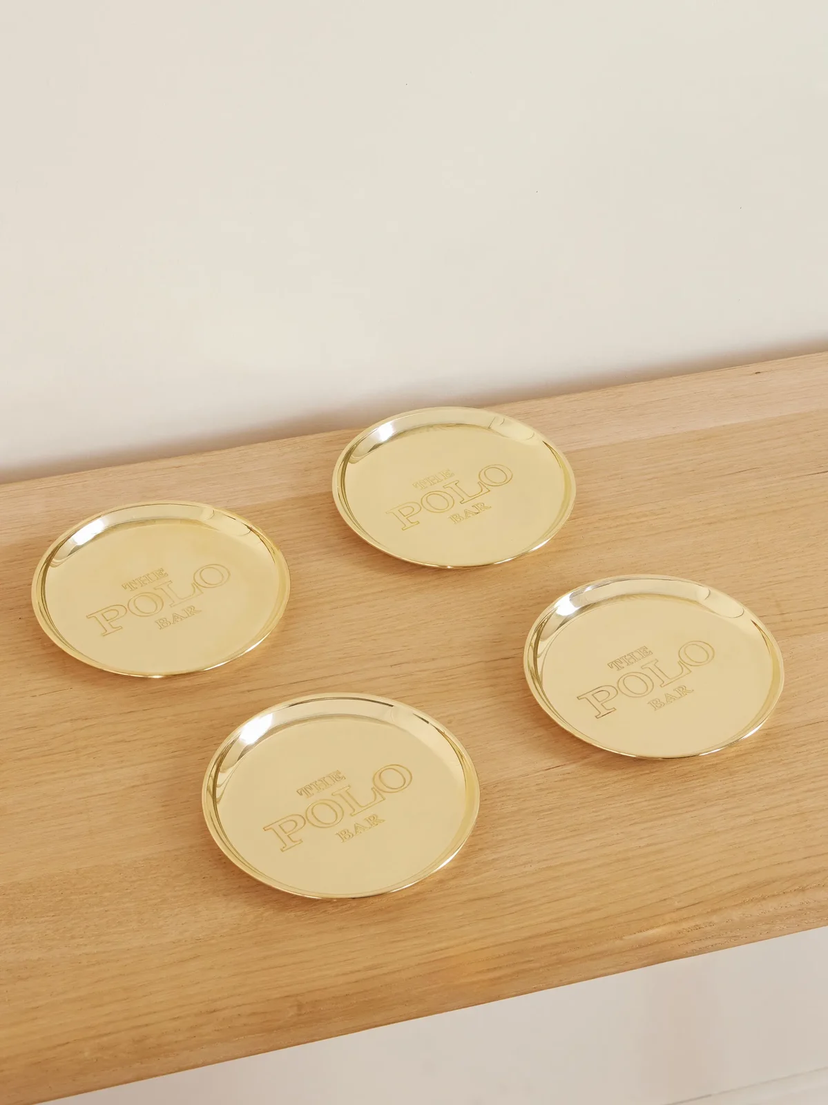 Ralph Lauren Home Polo Bar Gold-tone Coasters
