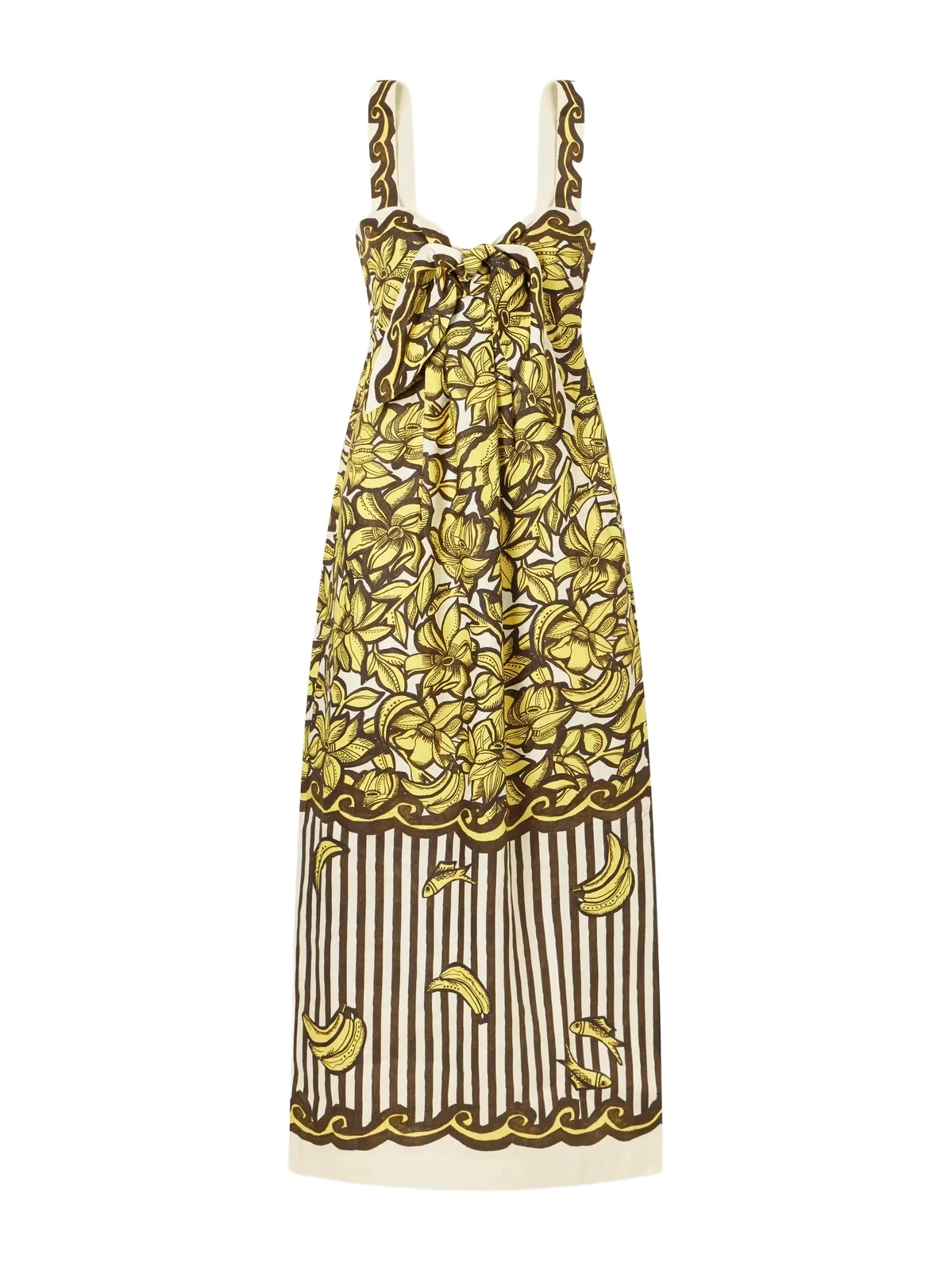 Mona Printed Hemp Midi Dress
