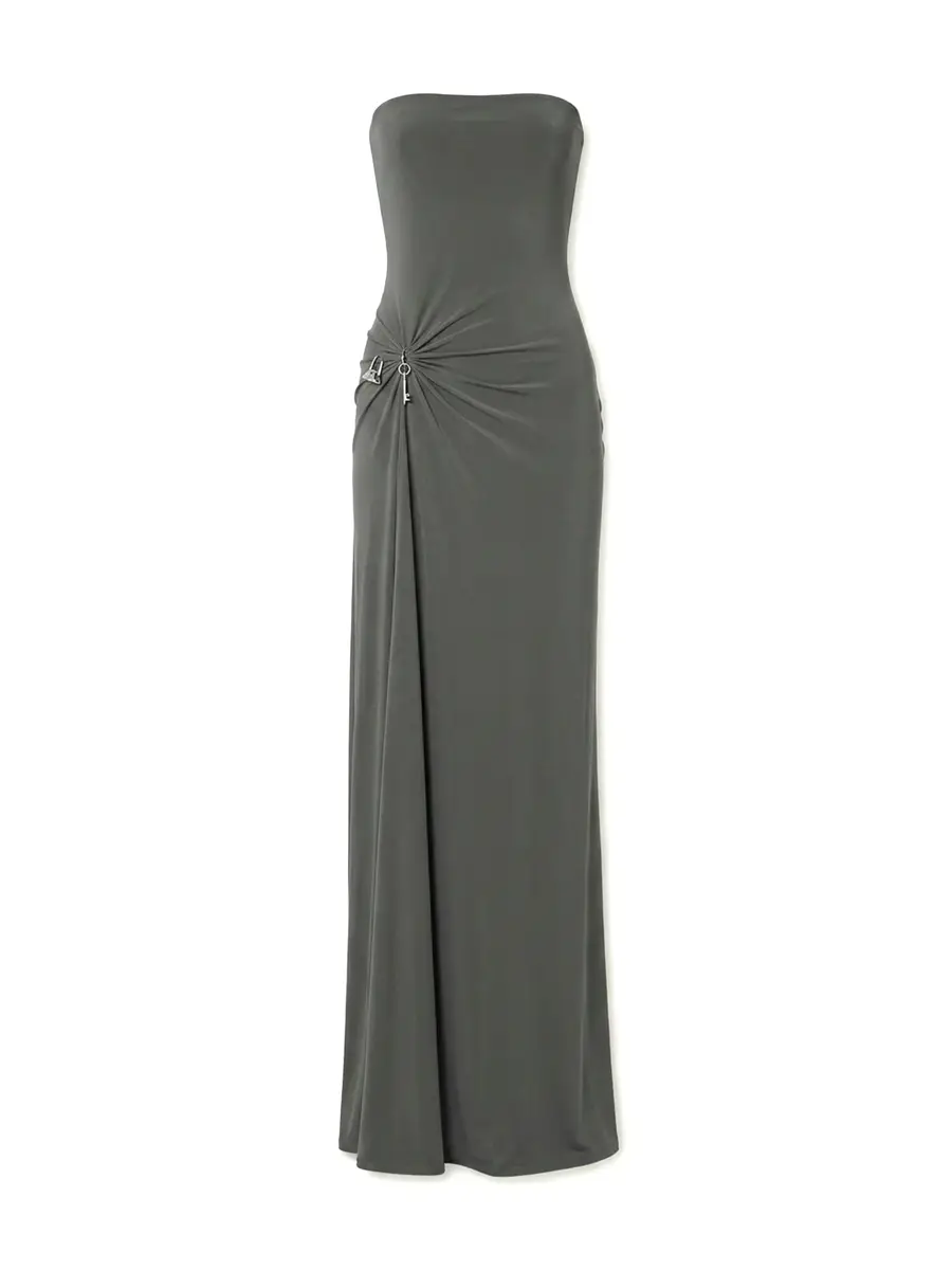 Grace Ling Relic Charms Strapless Maxi Dress | Image 1 Grace Ling Relic Charms Strapless Maxi Dress | Image 1