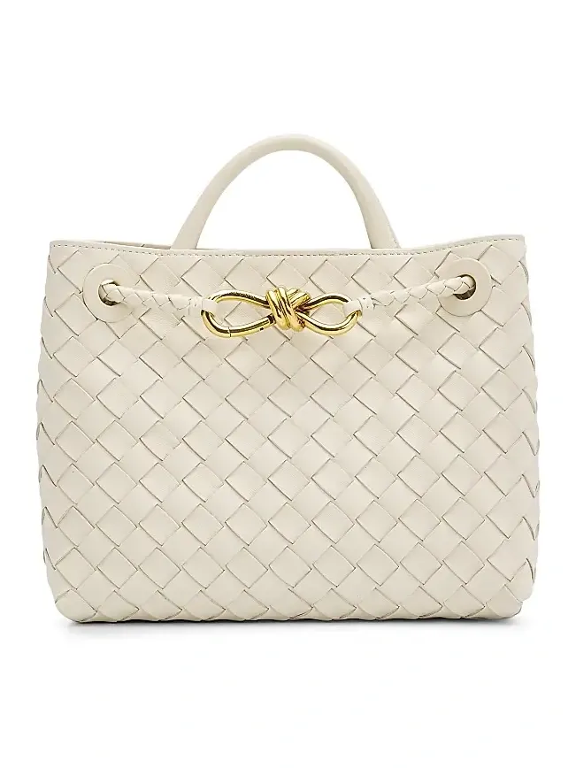 Women's Andiamo Small Intrecciato-Leather Top-Handle Bag Women's Andiamo Small Intrecciato-Leather Top-Handle Bag