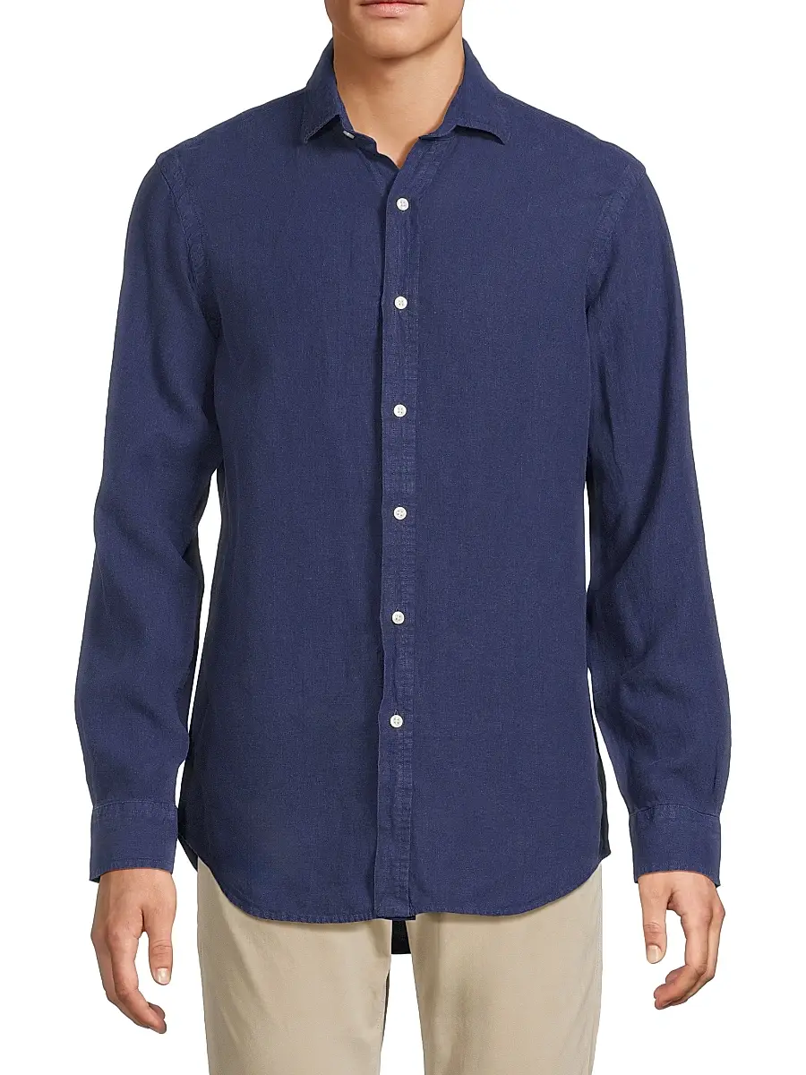 Polo Ralph Lauren Men's Classic-Fit Linen Shirt | Thumbnail 3 Polo Ralph Lauren Men's Classic-Fit Linen Shirt | Thumbnail 3