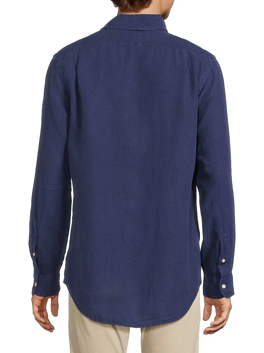 Polo Ralph Lauren Men's Classic-Fit Linen Shirt | Thumbnail 5 Polo Ralph Lauren Men's Classic-Fit Linen Shirt | Thumbnail 5