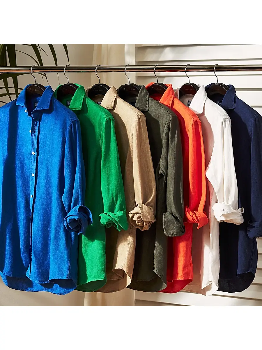 Polo Ralph Lauren Men's Classic-Fit Linen Shirt | Thumbnail 7 Polo Ralph Lauren Men's Classic-Fit Linen Shirt | Thumbnail 7