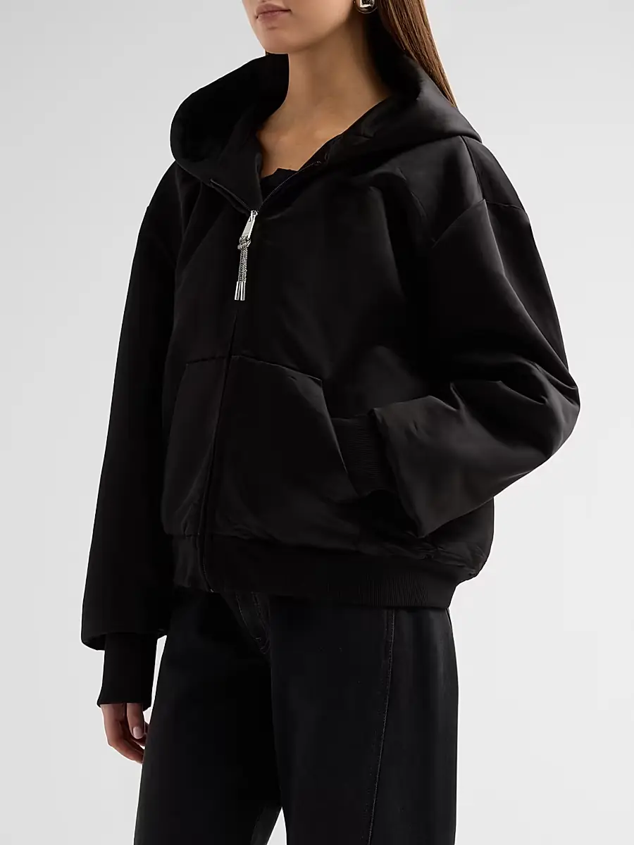 AREA Women's Satin Zip Hoodie | Thumbnail 4 AREA Women's Satin Zip Hoodie | Thumbnail 4