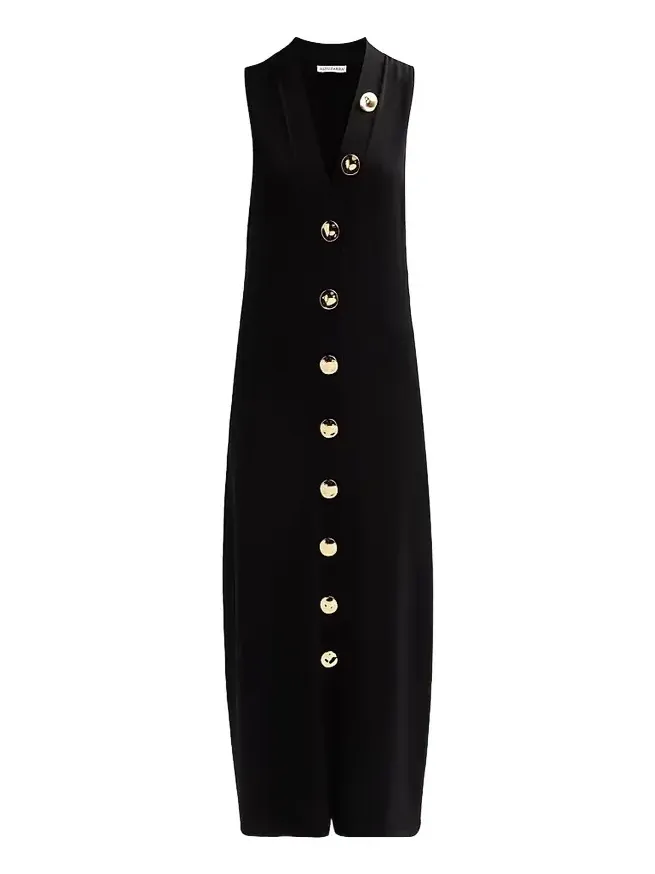 Women's Axia Button-Front Maxi Dress