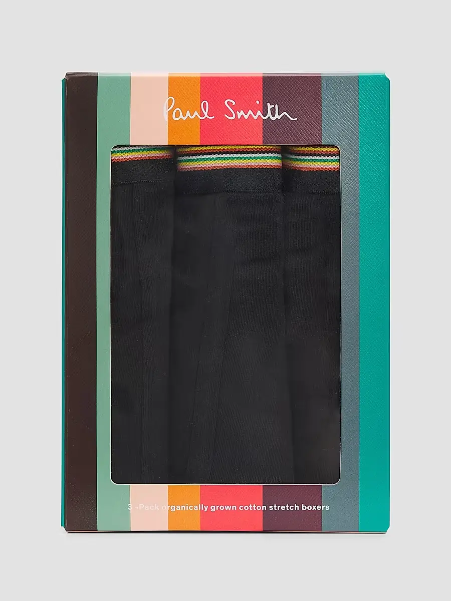 Paul Smith Men's 3-Pack Stretch-Cotton Trunk Set | Thumbnail 2
