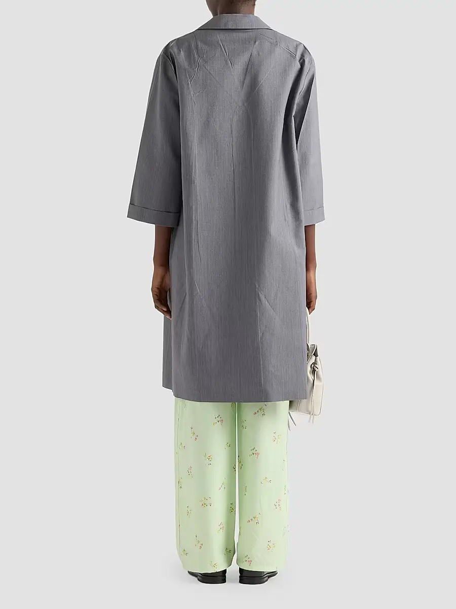 Prada Women's Single-Breasted Light Mohair Coat | Thumbnail 5