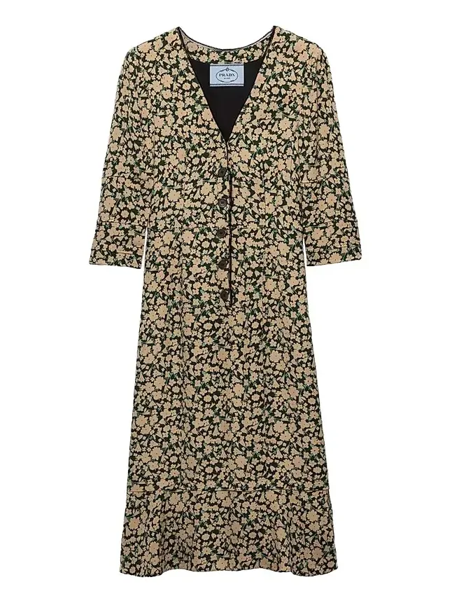 Women's Embroidered Printed Sable Dress Women's Embroidered Printed Sable Dress