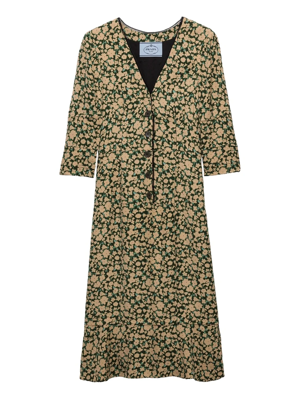 Women's Embroidered Printed Sable Dress